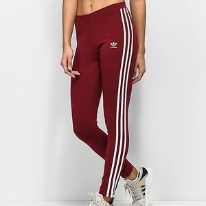 Women’s Adidas burgundy soft leggings